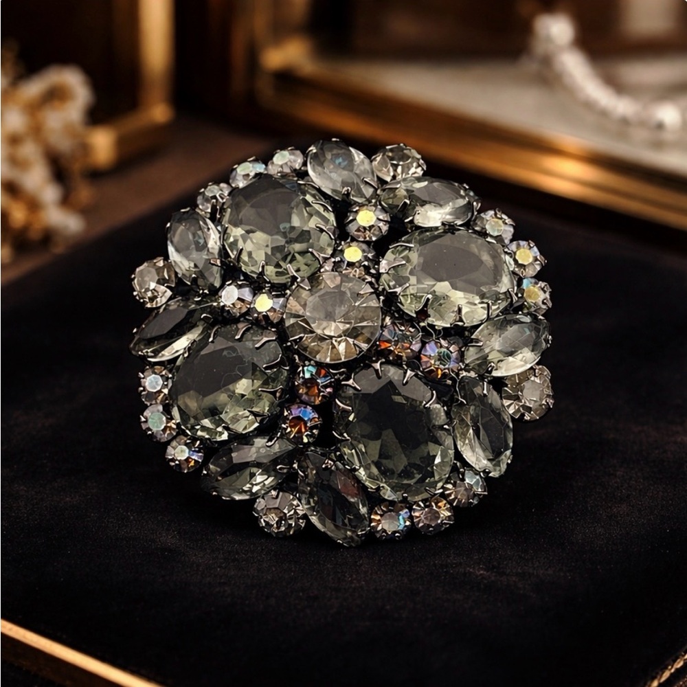 JULIANA DeLizza & Elster (D&E) Verified, Vintage (1950/1960s) Smoky Topaz Brooch